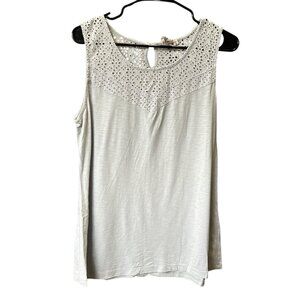 Aventura Sleeveless Organic Cotton Top Size Large - Grey